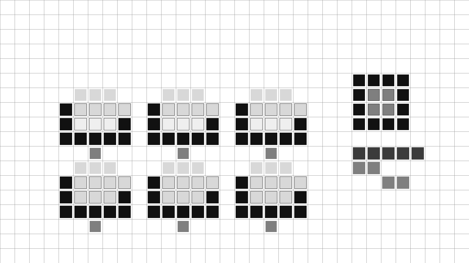 Pixelated grayscale illustration of stacked trademark folders arranged like a high-volume portfolio dashboard.